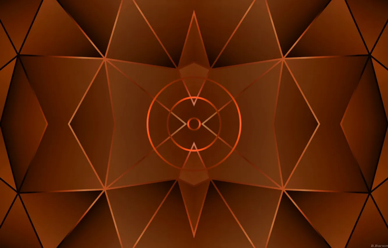 Photo wallpaper line, figure, backlight