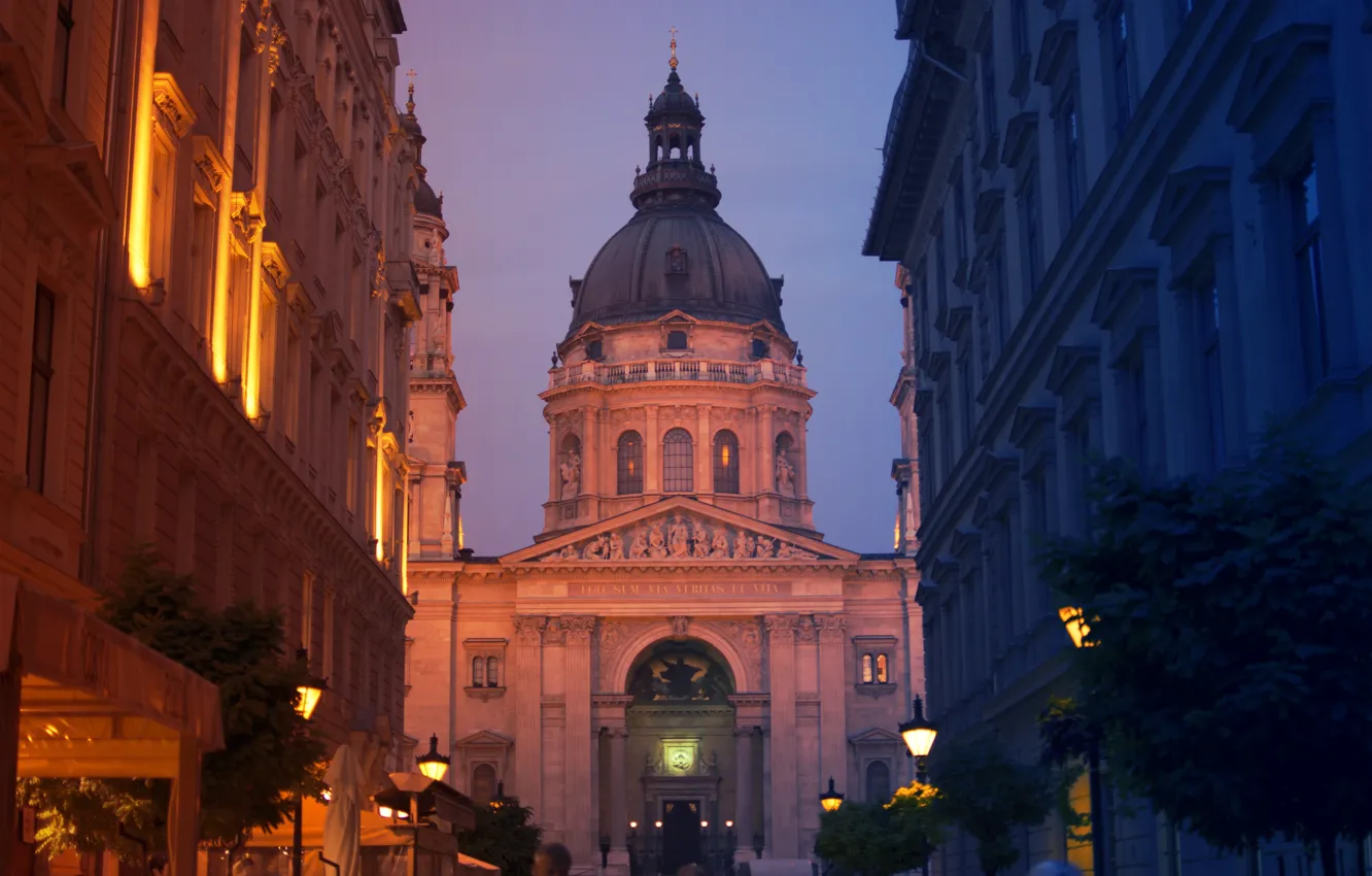 Photo wallpaper the building, architecture, Hungary, Budapest, St. Stephen’s Basilica