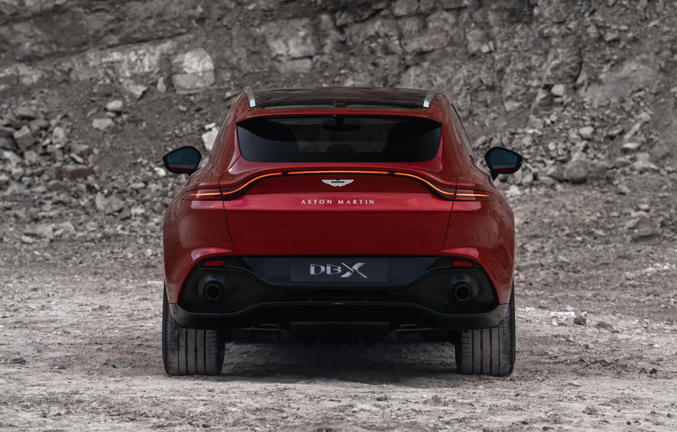 Photo wallpaper Aston Martin, rear view, crossover, DBX, 2020