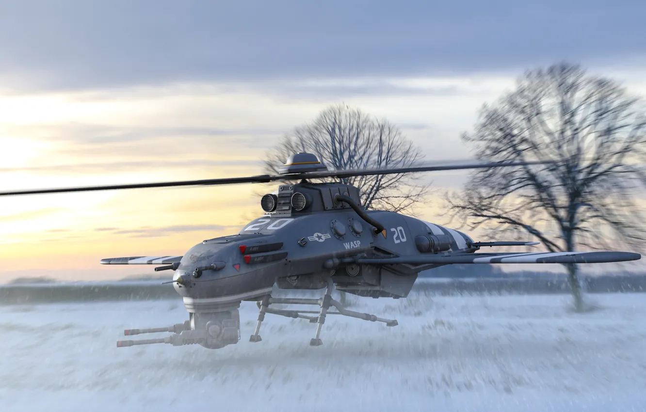 Photo wallpaper aviation, weapons, technique, art, American, drone, UAV