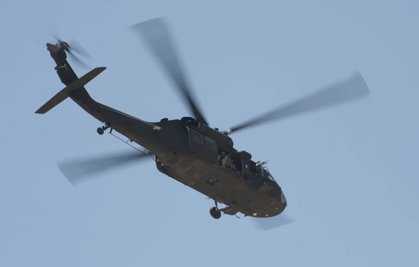 Photo wallpaper USA, flight, helicopter, UH-60, Blackhawk
