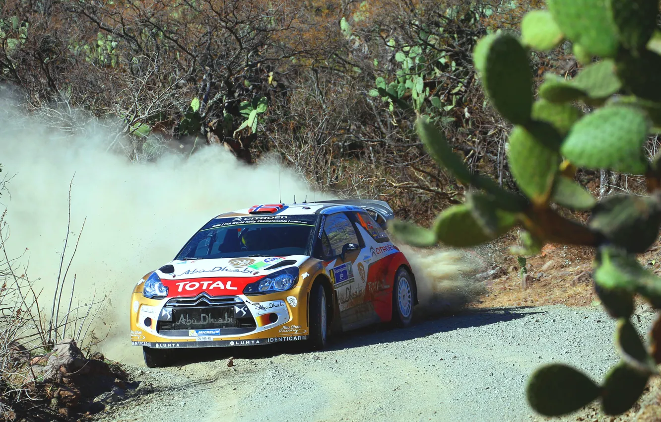Photo wallpaper Mexico, DS3, WRC, Rally, Mads Ostberg