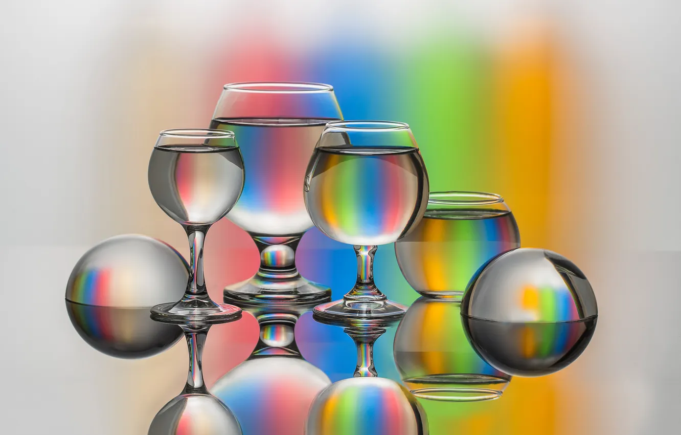 Photo wallpaper colorful, light, glass, holiday, drink, cocktail, elegant, festive