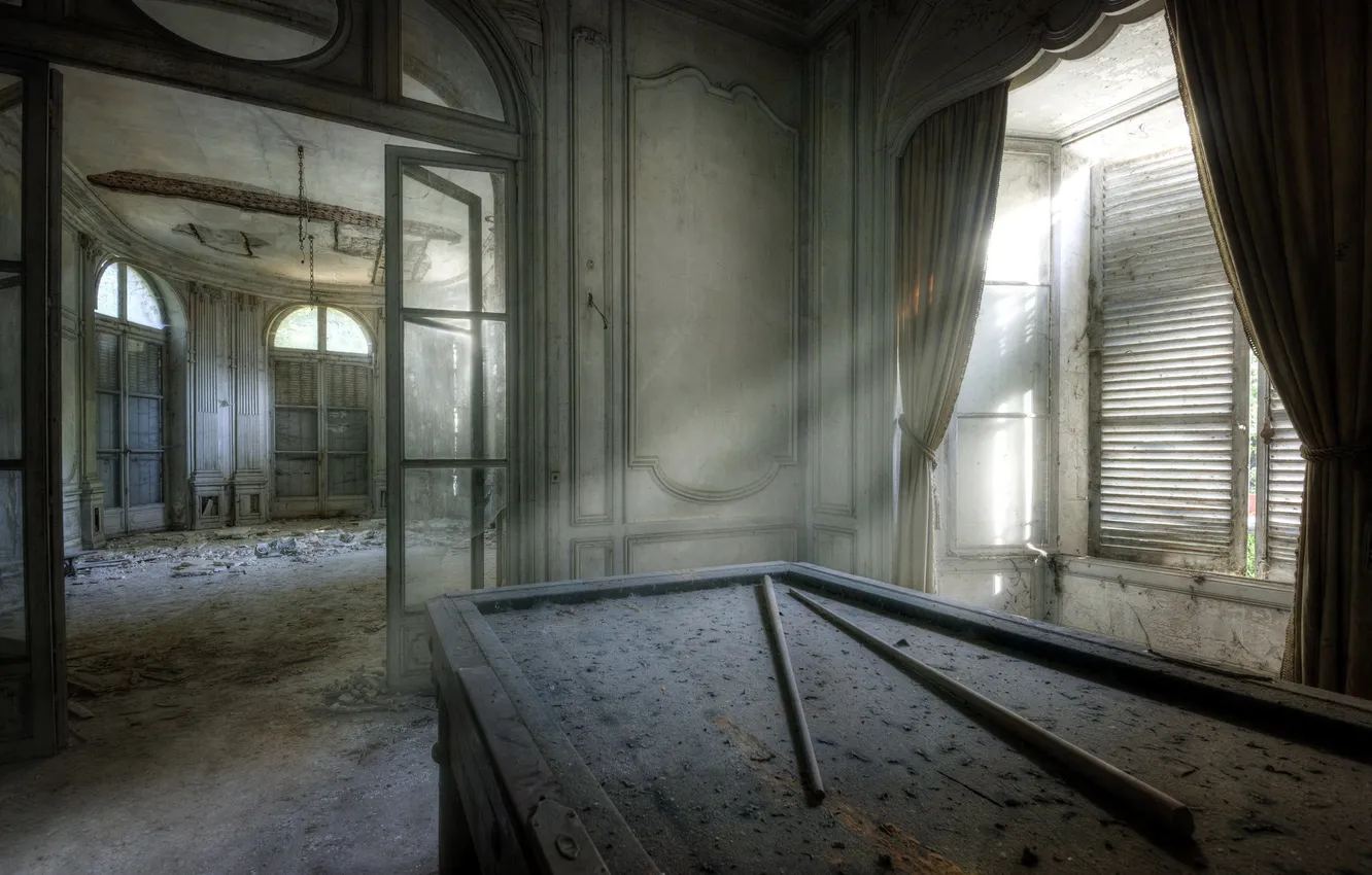 Photo wallpaper table, room, Game of pool