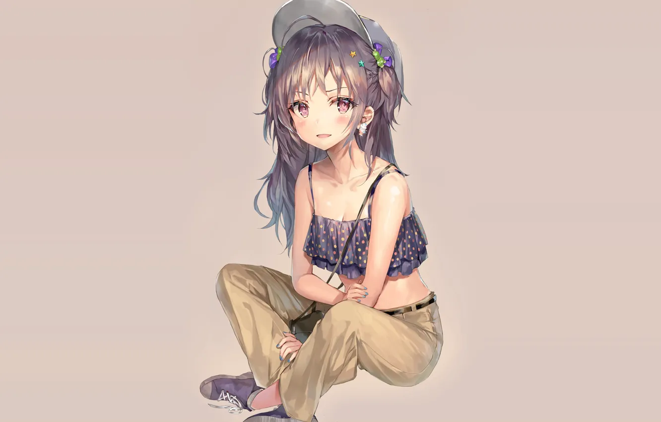 Photo wallpaper style, background, anime, art, girl