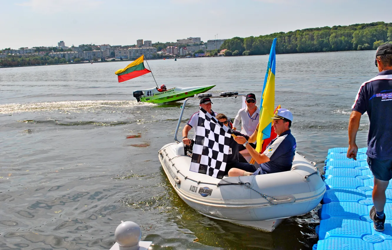 Photo wallpaper race, boat, speed