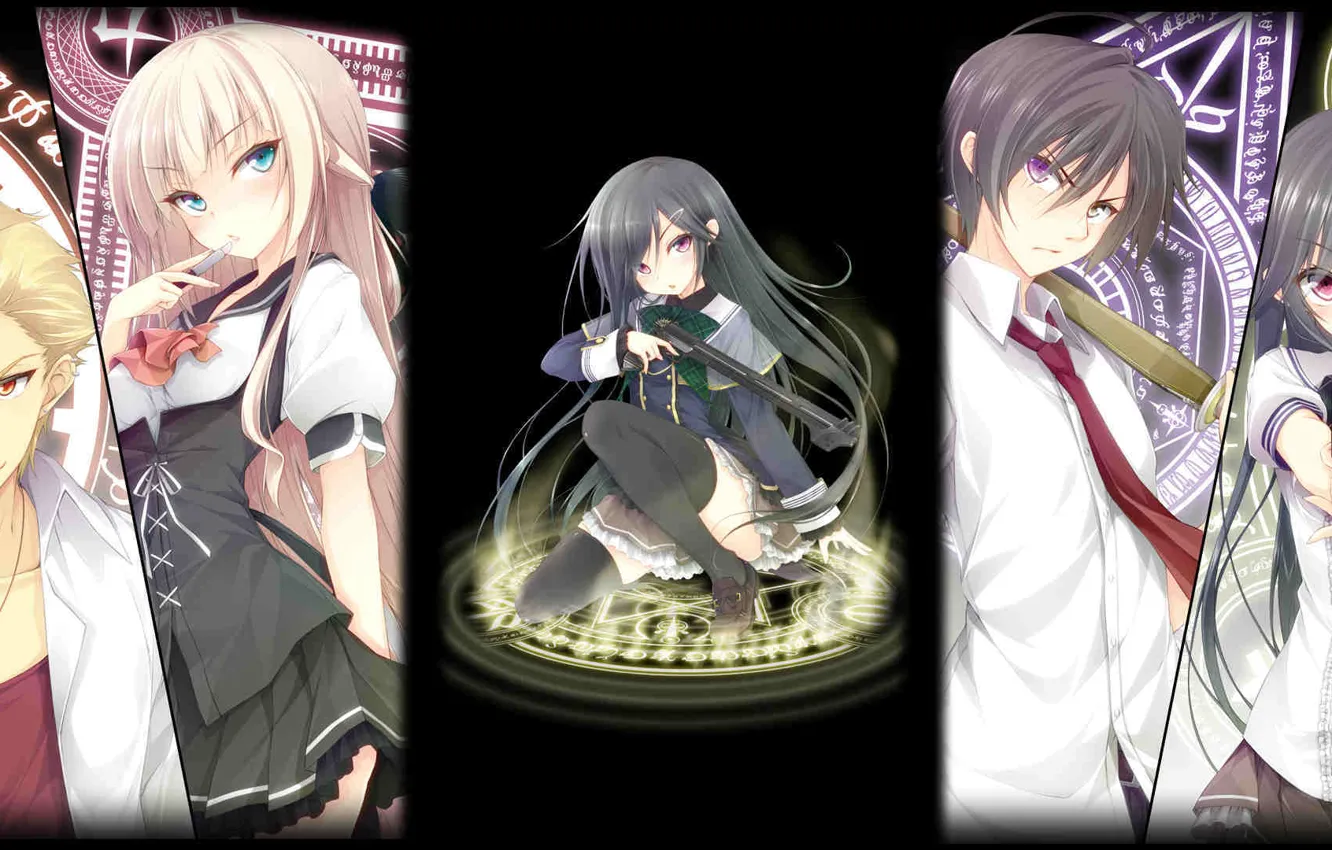 Photo wallpaper anime, anime, Mui Aiba, Takeshi Nanas, Kazumi Ida, The Nanas Takeshi, Mahou Sensou, Magical Warfare