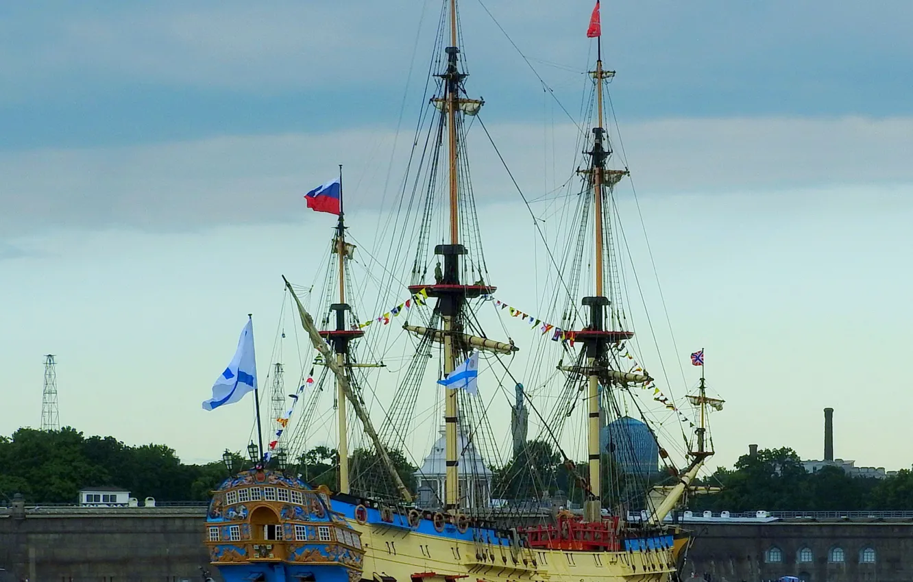 Photo wallpaper sailboat, Poltava, Replica