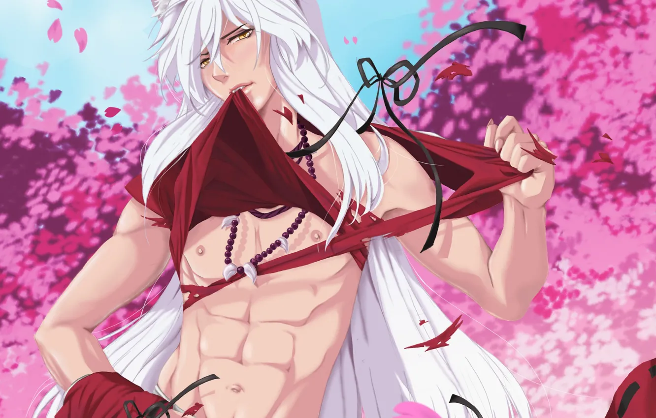 Photo wallpaper sexy, body, anime, art, torso, Inuyasha, the demon dog, InuYasha