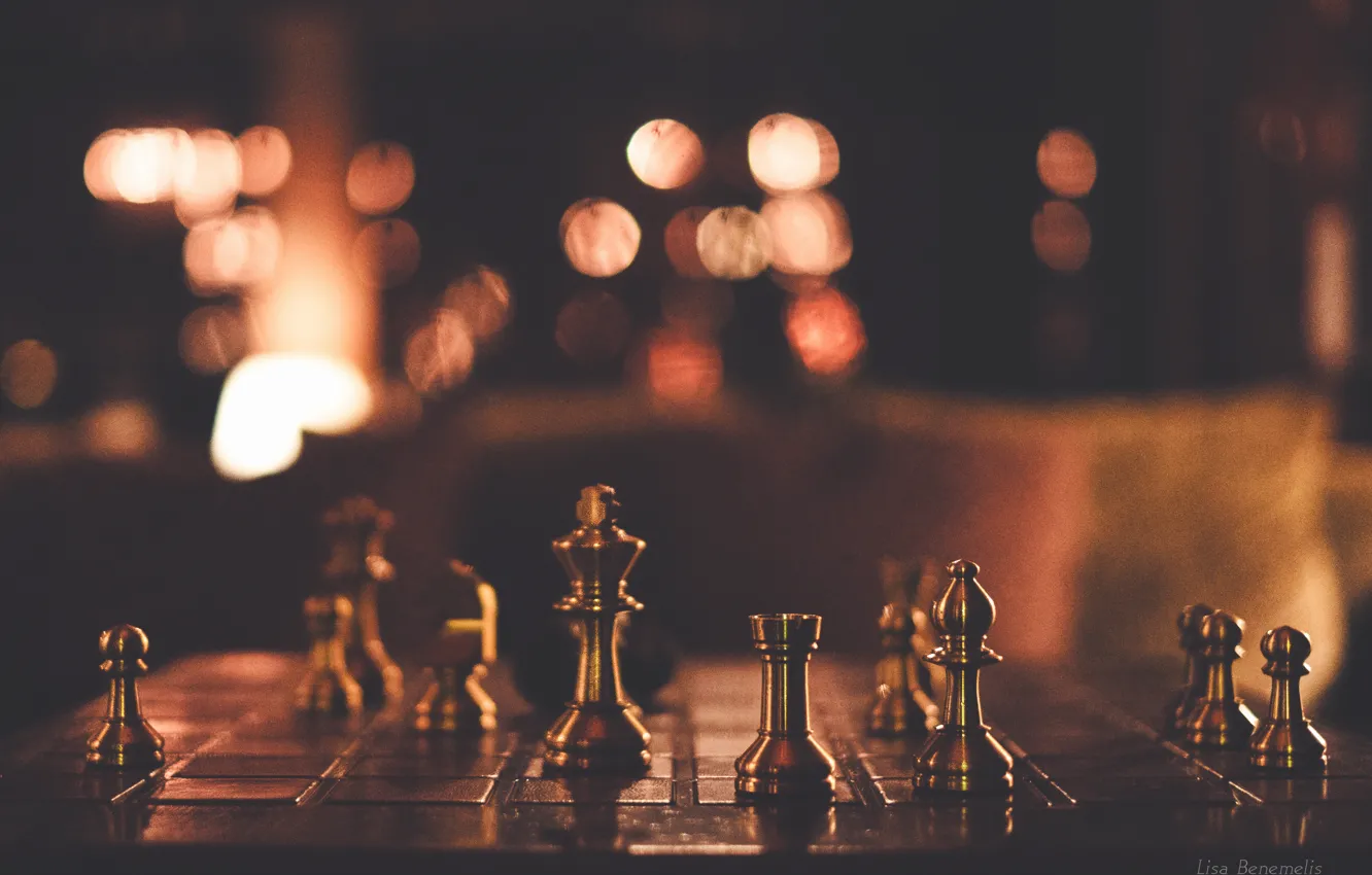 Photo wallpaper the game, chess, figure