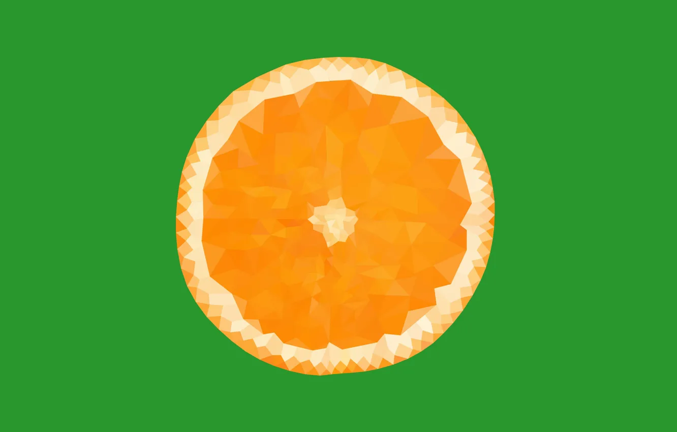 Photo wallpaper orange, yellow, green, orange, fruit, polygon