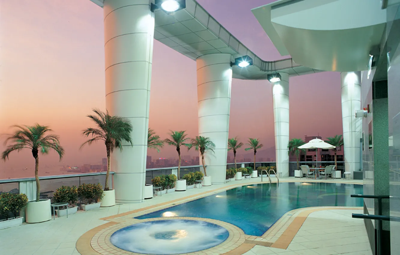 Photo wallpaper design, style, interior, pool, penthouse