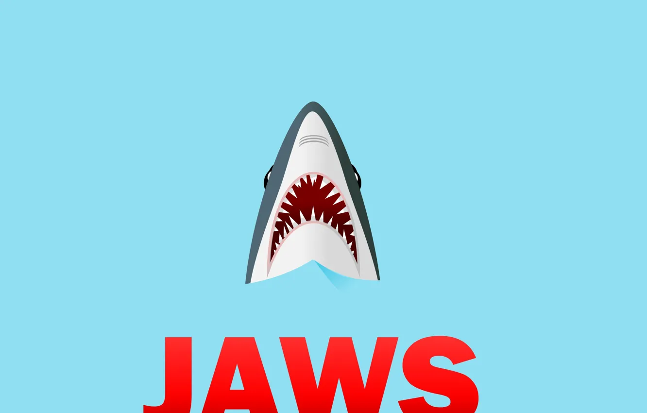 Photo wallpaper shark, mouth, shark, Jaws