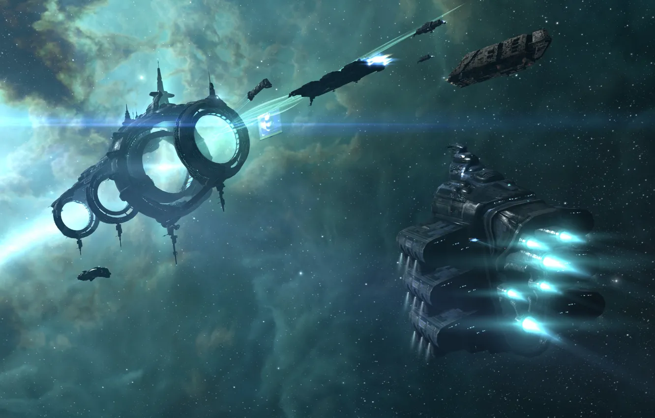 Photo wallpaper space, spaceship, stargate, coooper, jump, the gates, space ship, eve online