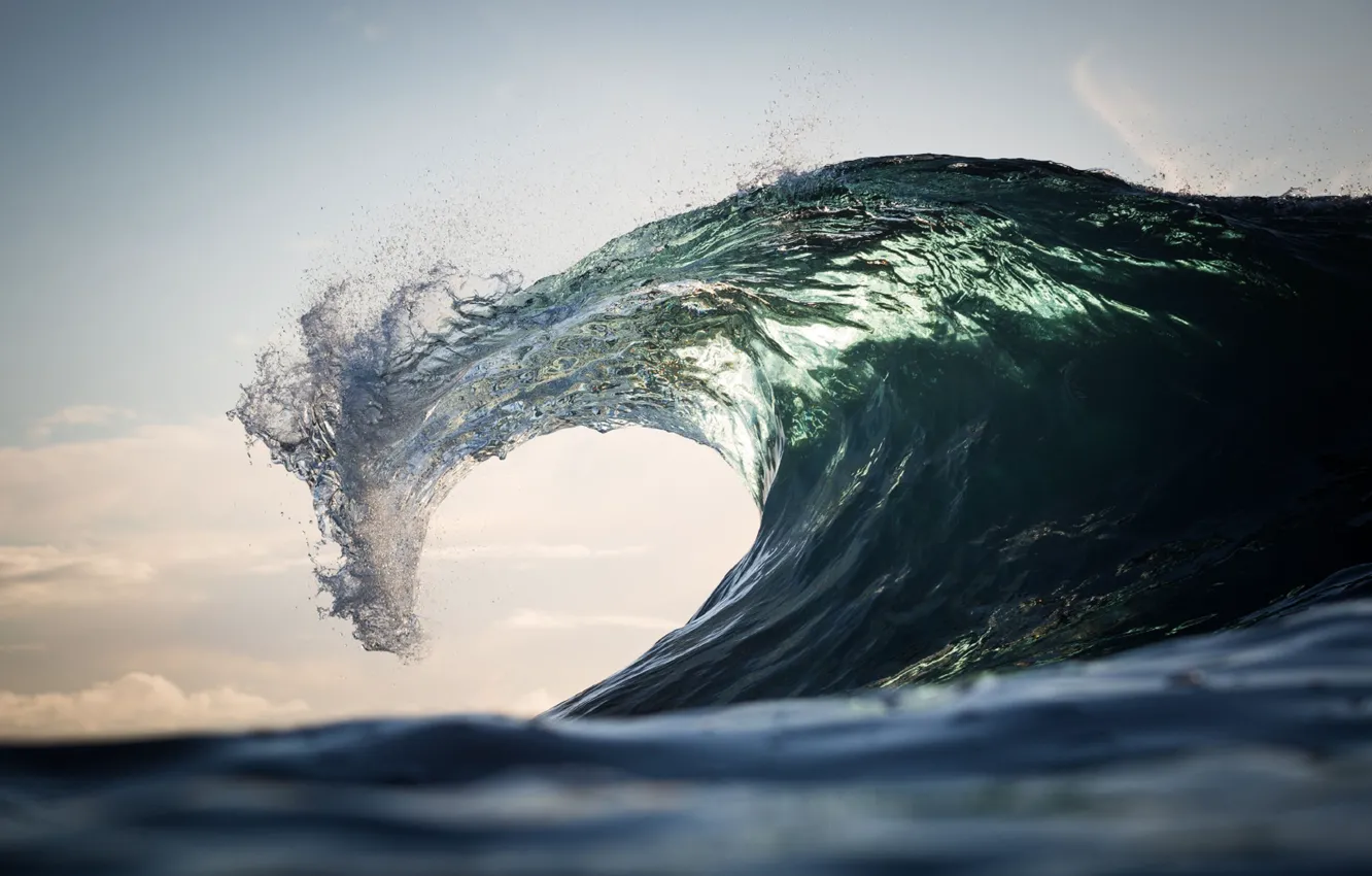 Photo wallpaper sea, water, the ocean, wave