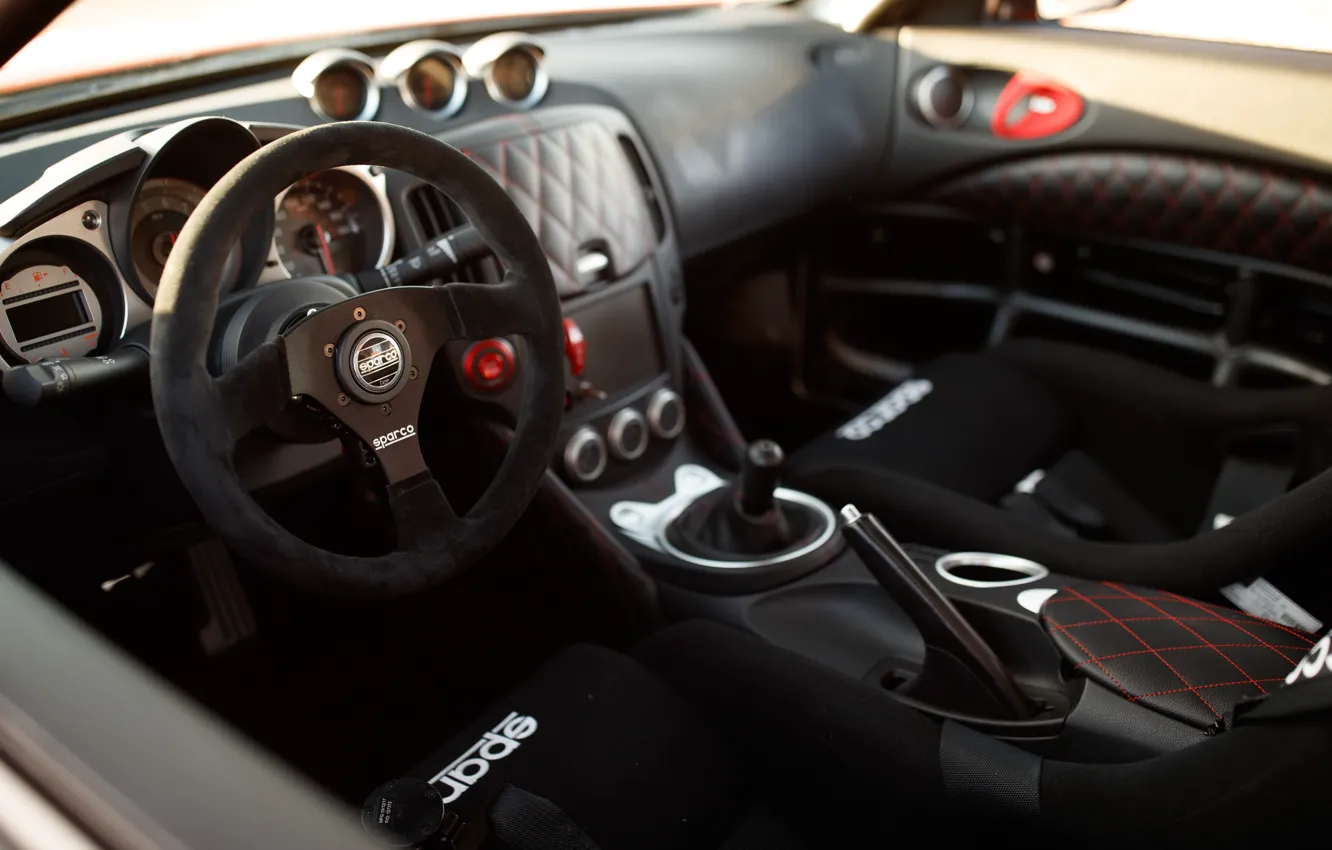 Photo wallpaper Nissan, 370Z, steering wheel, Z34, Nissan 370Z Project Clubsport 23