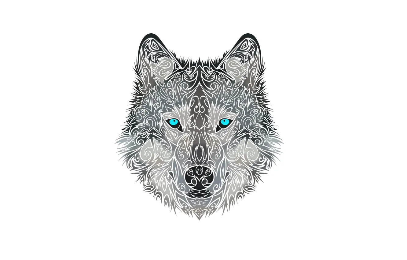 Photo wallpaper face, style, wolf, dog, head, wolf