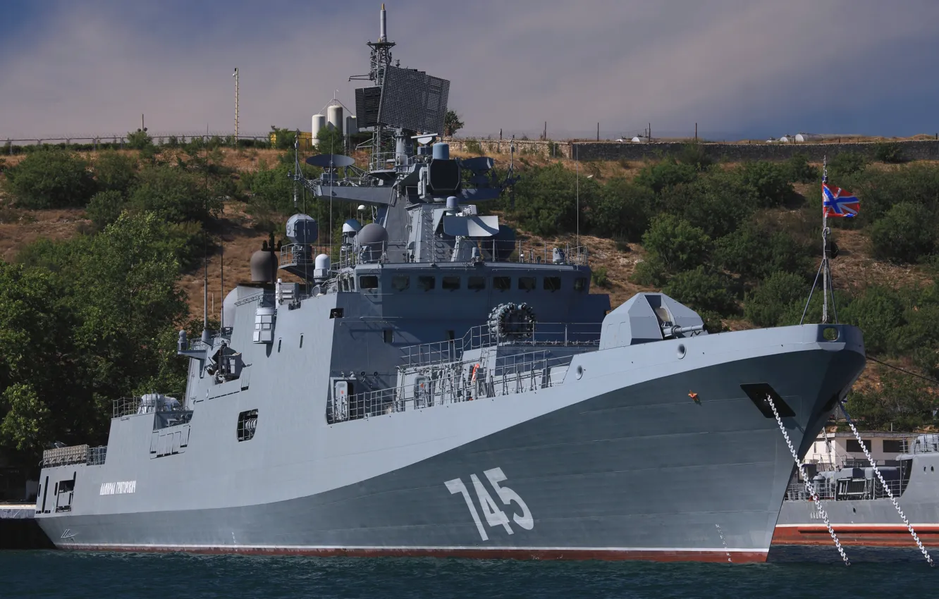 Photo wallpaper Frigate, Sevastopol, The Black Sea Fleet, patrol ship, &ampquot;Admiral Grigorovich&ampquot;