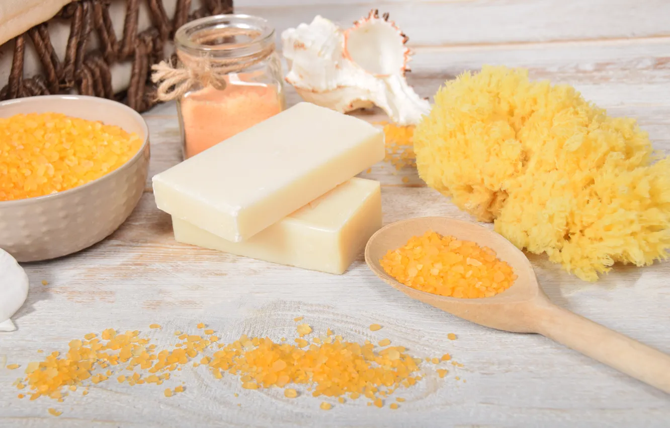 Photo wallpaper soap, relax, jars, spa, bath salt