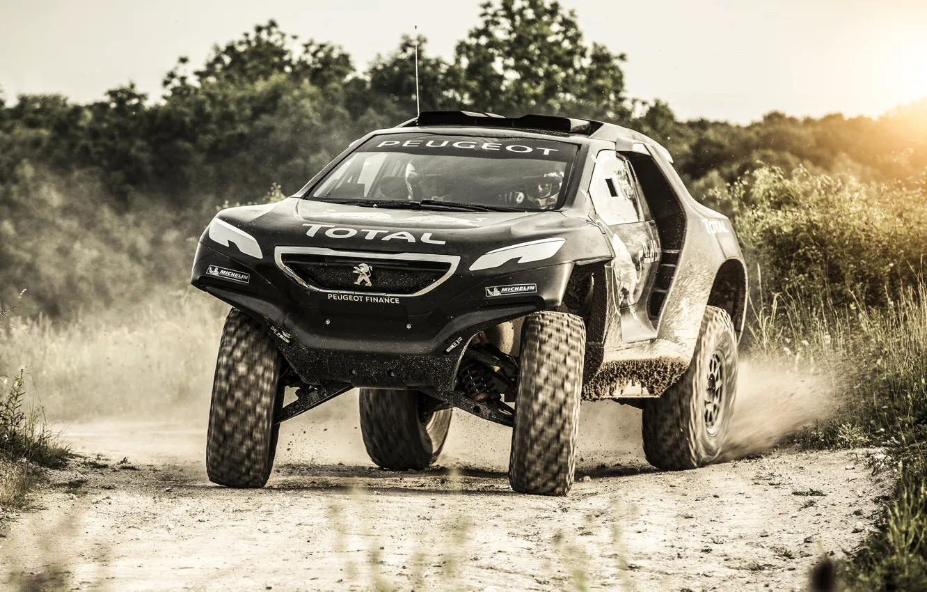 Photo wallpaper 2008, Peugeot, Race, Dakar, Desert, 2015, DKR