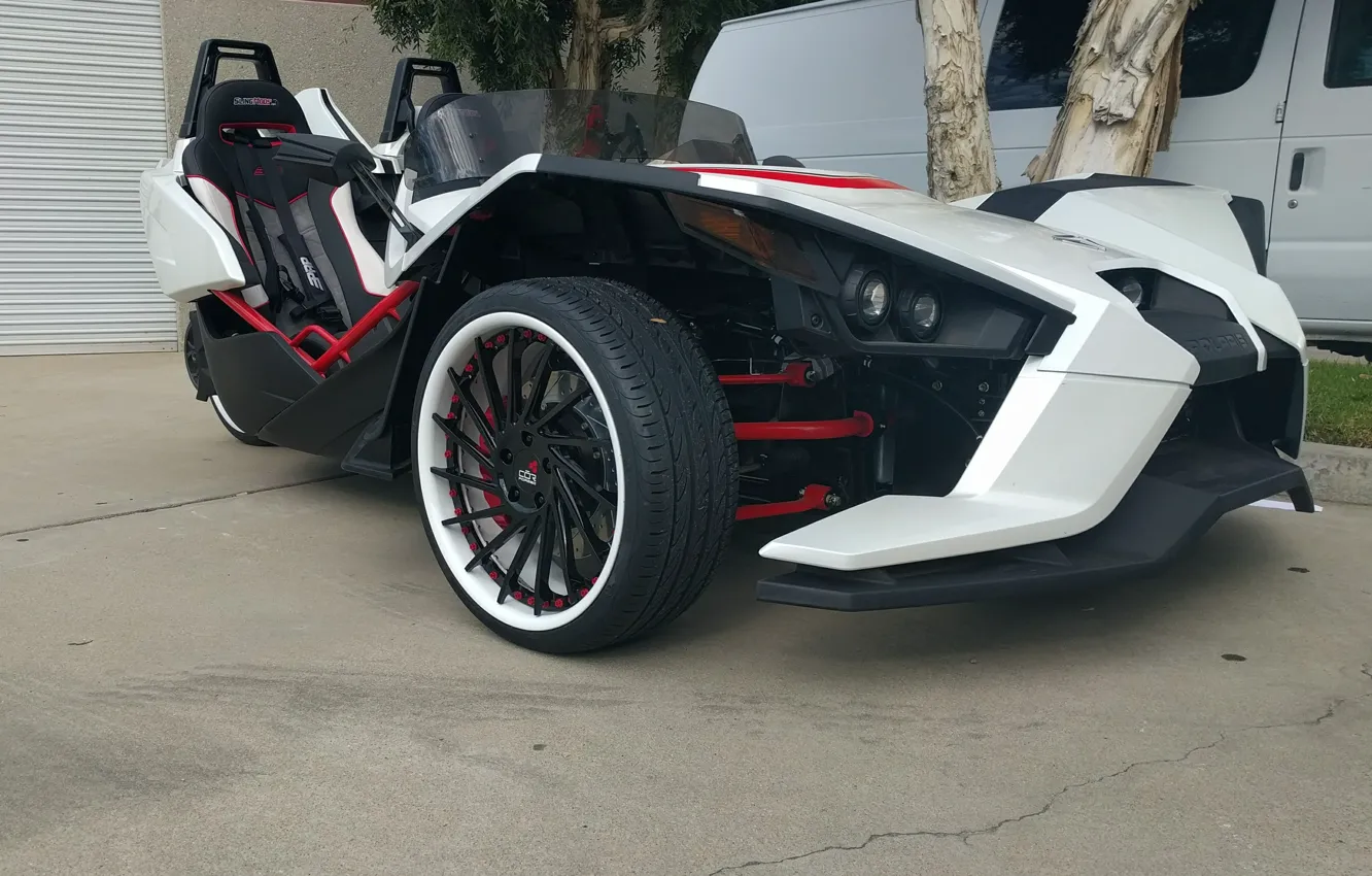 Photo wallpaper beautiful, comfort, hi-tech, Polaris, Slingshot, technology, sporty, tricycle