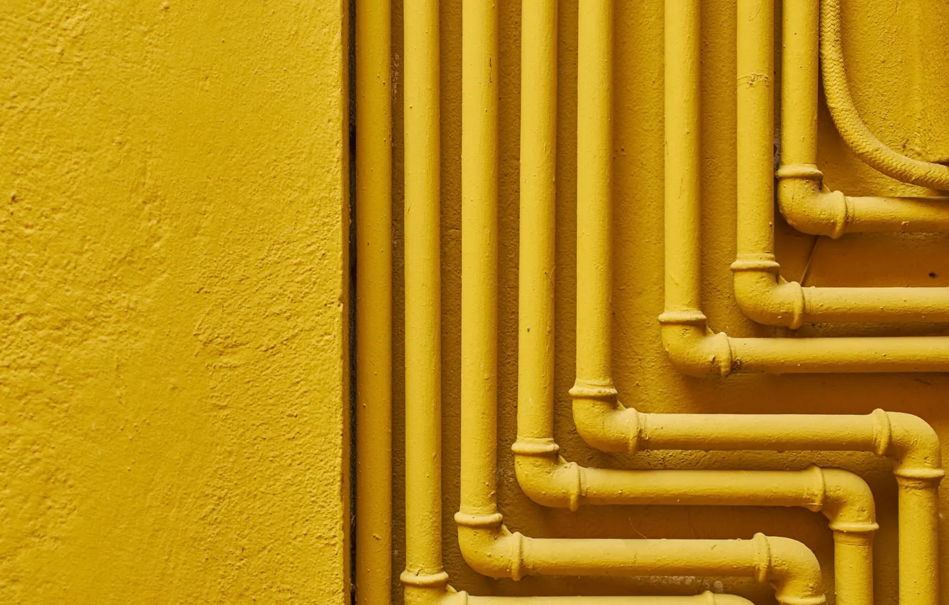 Photo wallpaper pipe, wall, color