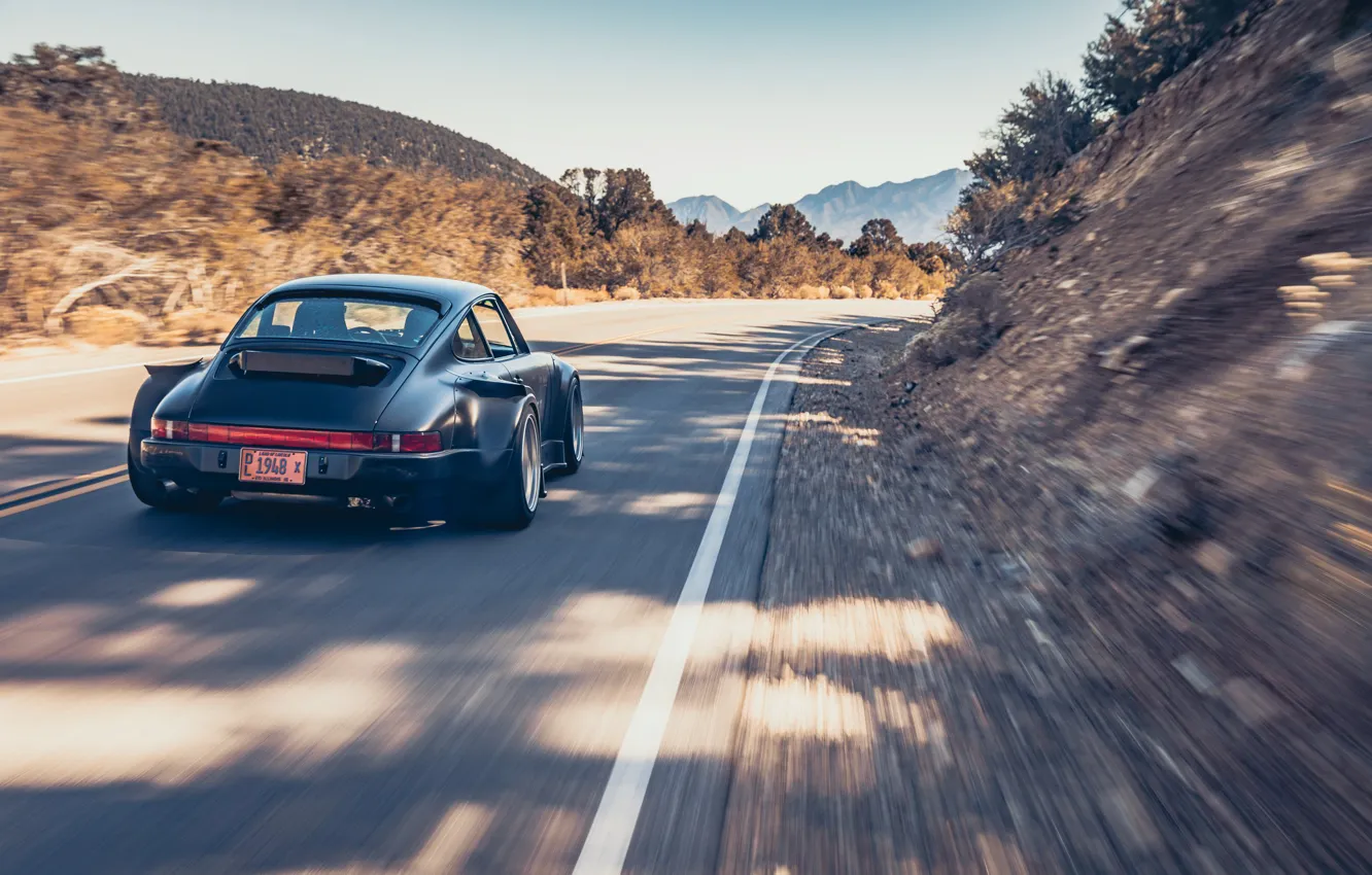 Photo wallpaper Road, Mountains, 911, Porsche, Speed, Karera, Porsche, Carrera