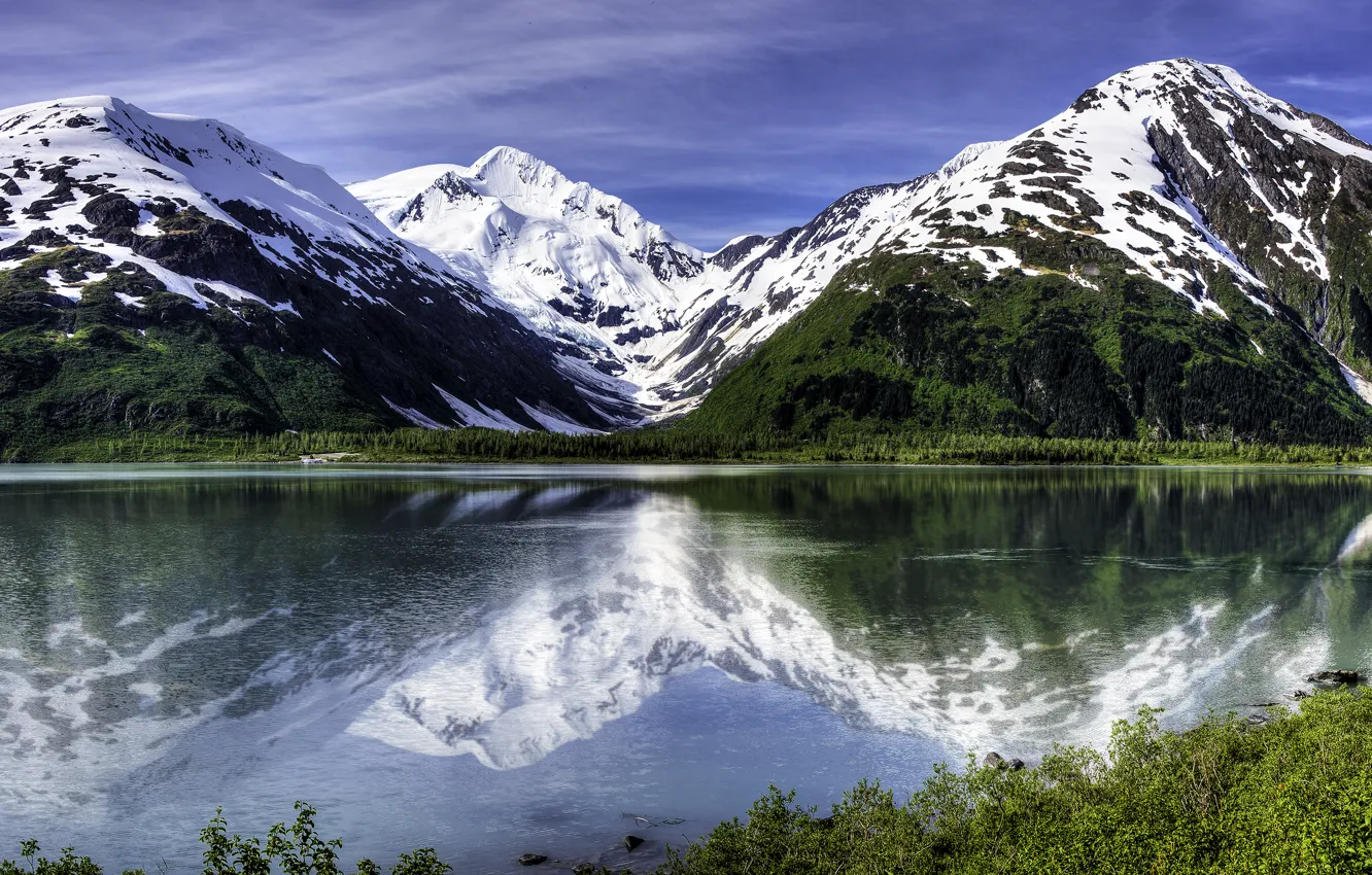 Wallpaper Mountains Lake Reflection Alaska Alaska Portage Lake Wallpaper Mountains Lake Reflection Alaska Alaska Portage Lake