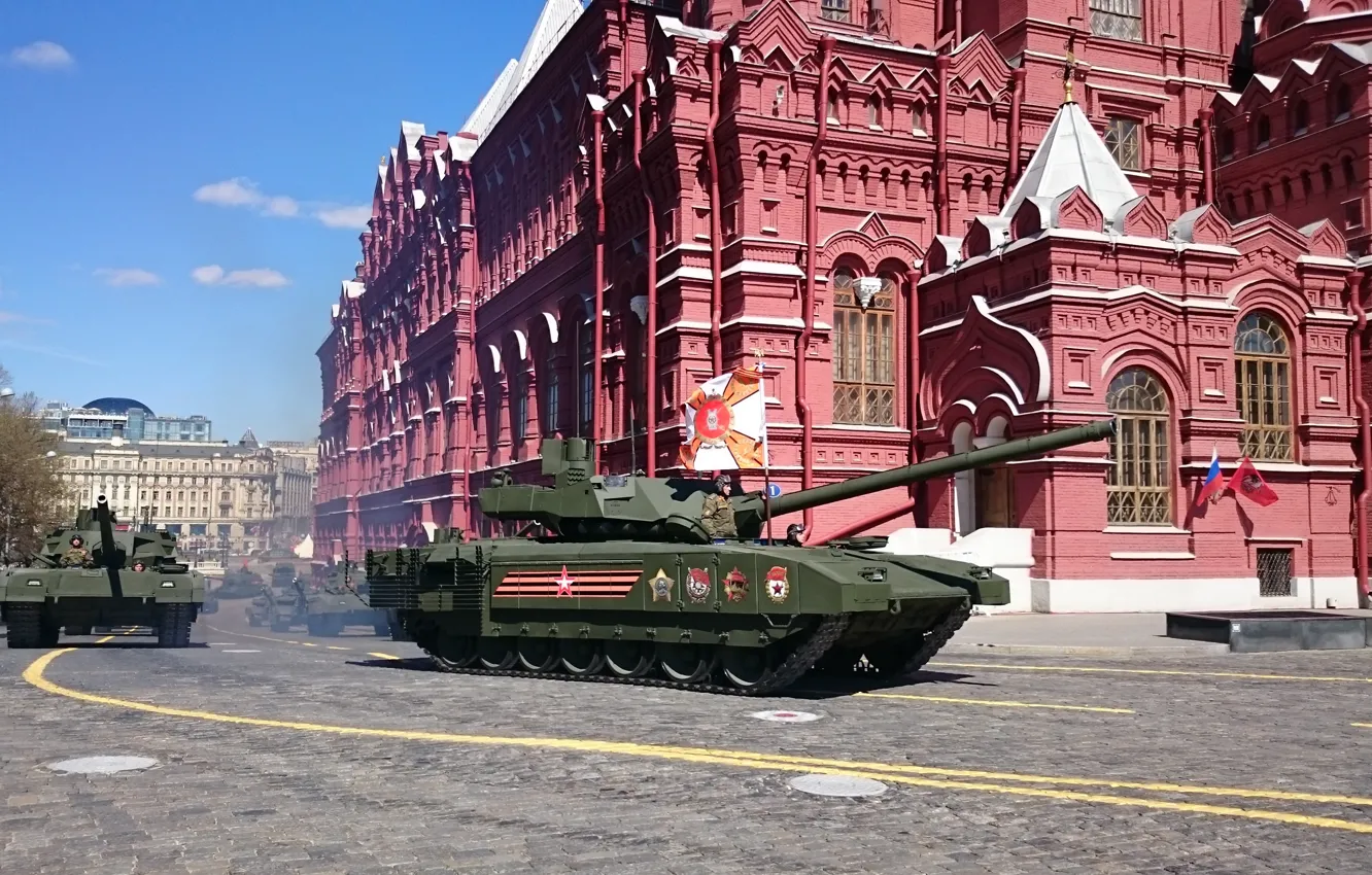 Photo wallpaper parade, Russian, Armata, T-14, the main tank
