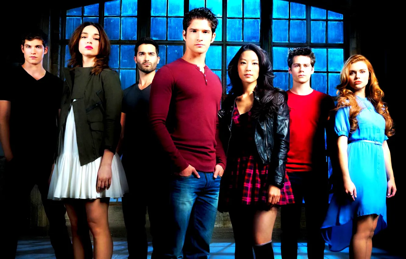 Photo wallpaper Crystal Reed, Teen Wolf, Holland Roden, Tyler Hoechlin, GoodLife, alison argent, Derek Hale. Tyler Posey, …