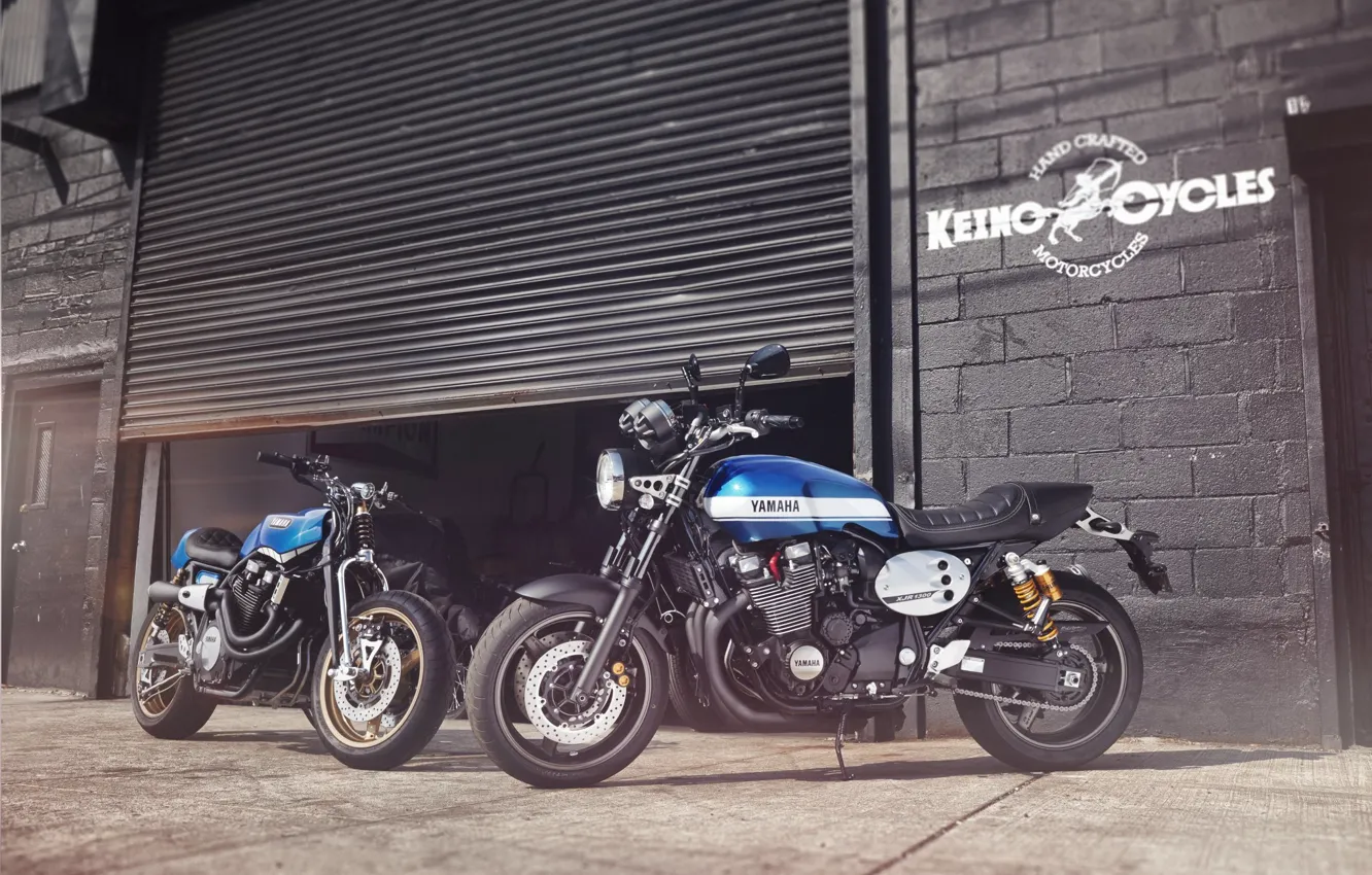 Photo wallpaper Yamaha, motorcycle, speed, classic, Moto, 2015, xjr1300