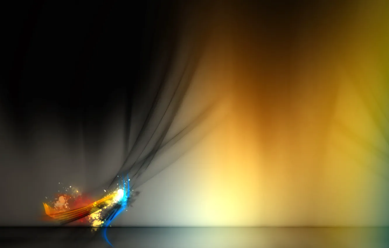 Photo wallpaper blue, yellow, red, black, color