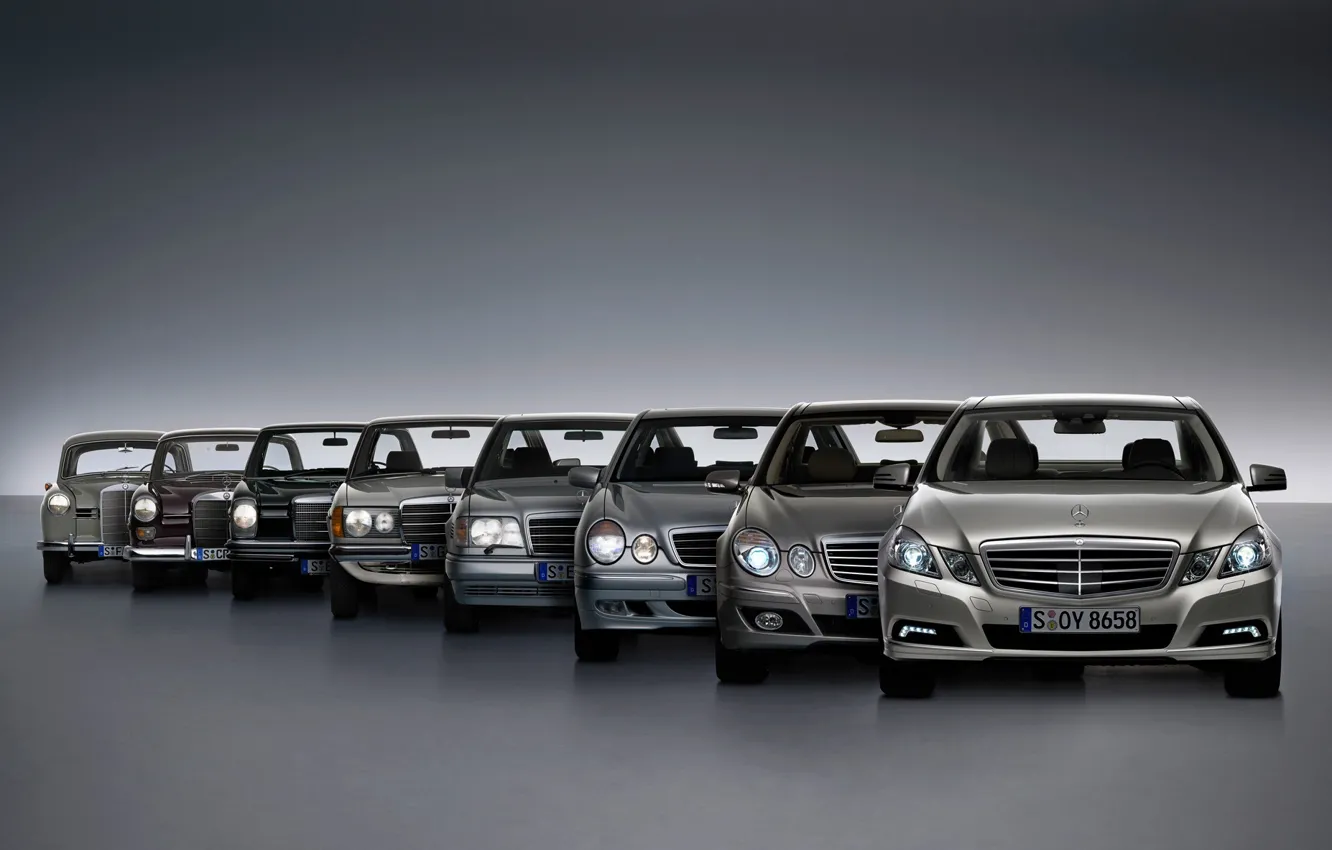 Photo wallpaper Mercedes-Benz, Mercedes, E-class, E-Class, W211, W123, E-class, W210