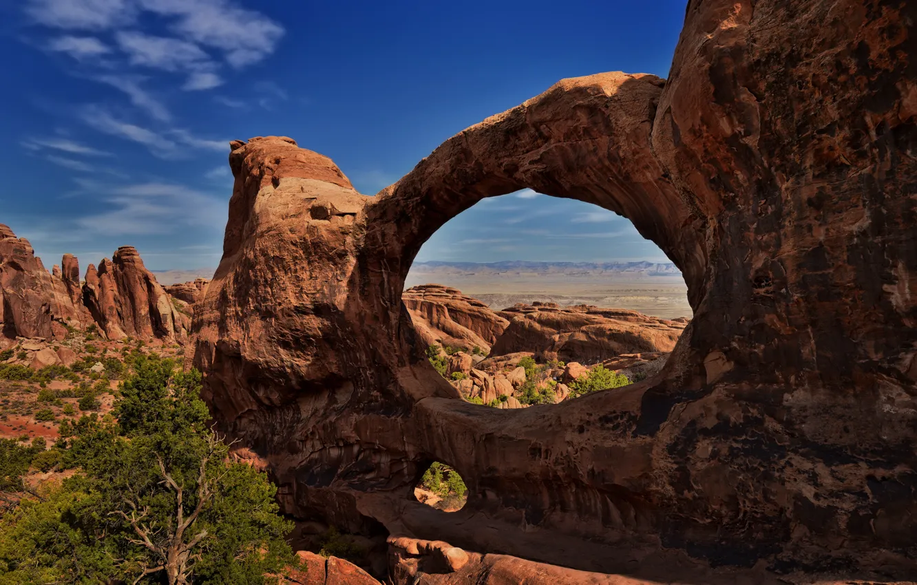 Photo wallpaper nature, stones, rocks, desert, arch