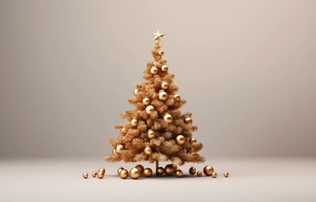 Photo wallpaper decoration, balls, tree, new year, Christmas, Christmas, New Year, decoration