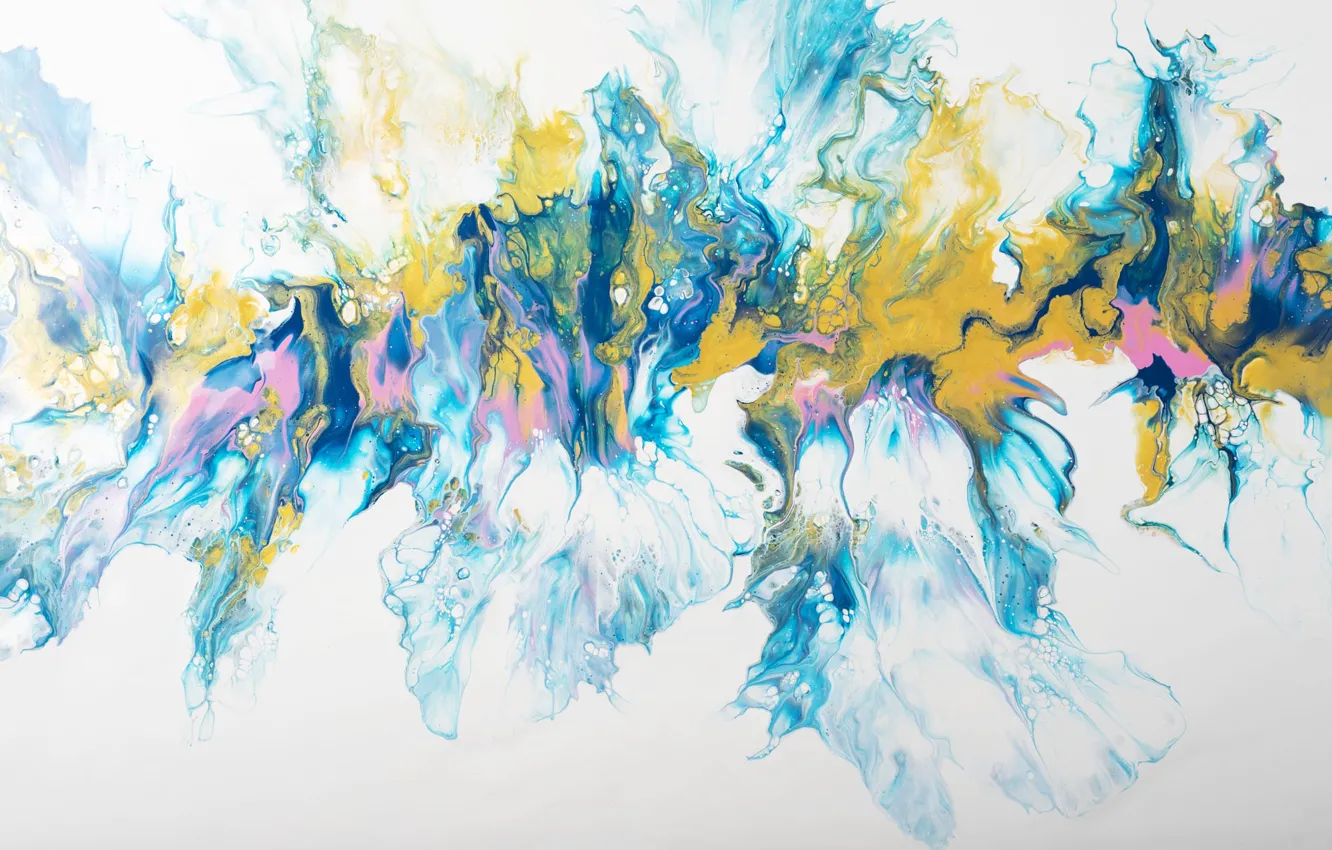 Photo wallpaper blue, yellow, abstraction, blue, divorce, white background, abstract background