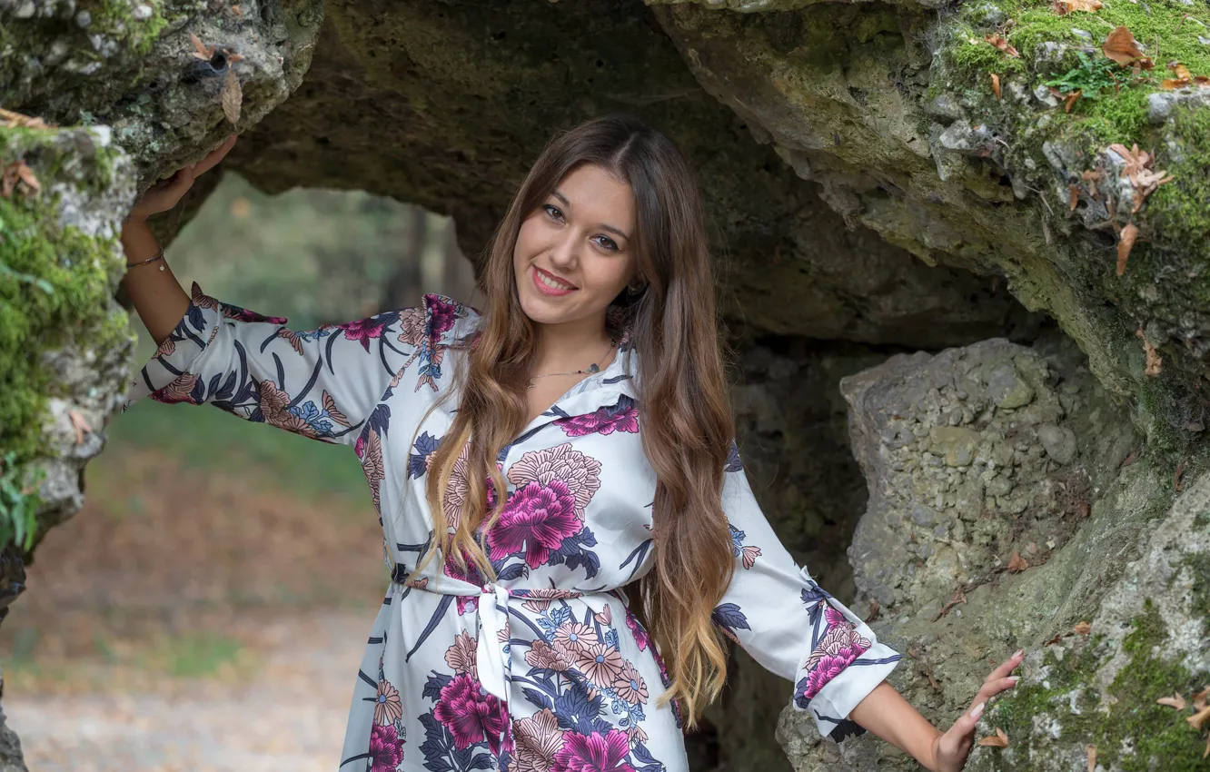 Photo wallpaper girl, smile, hair, Alice