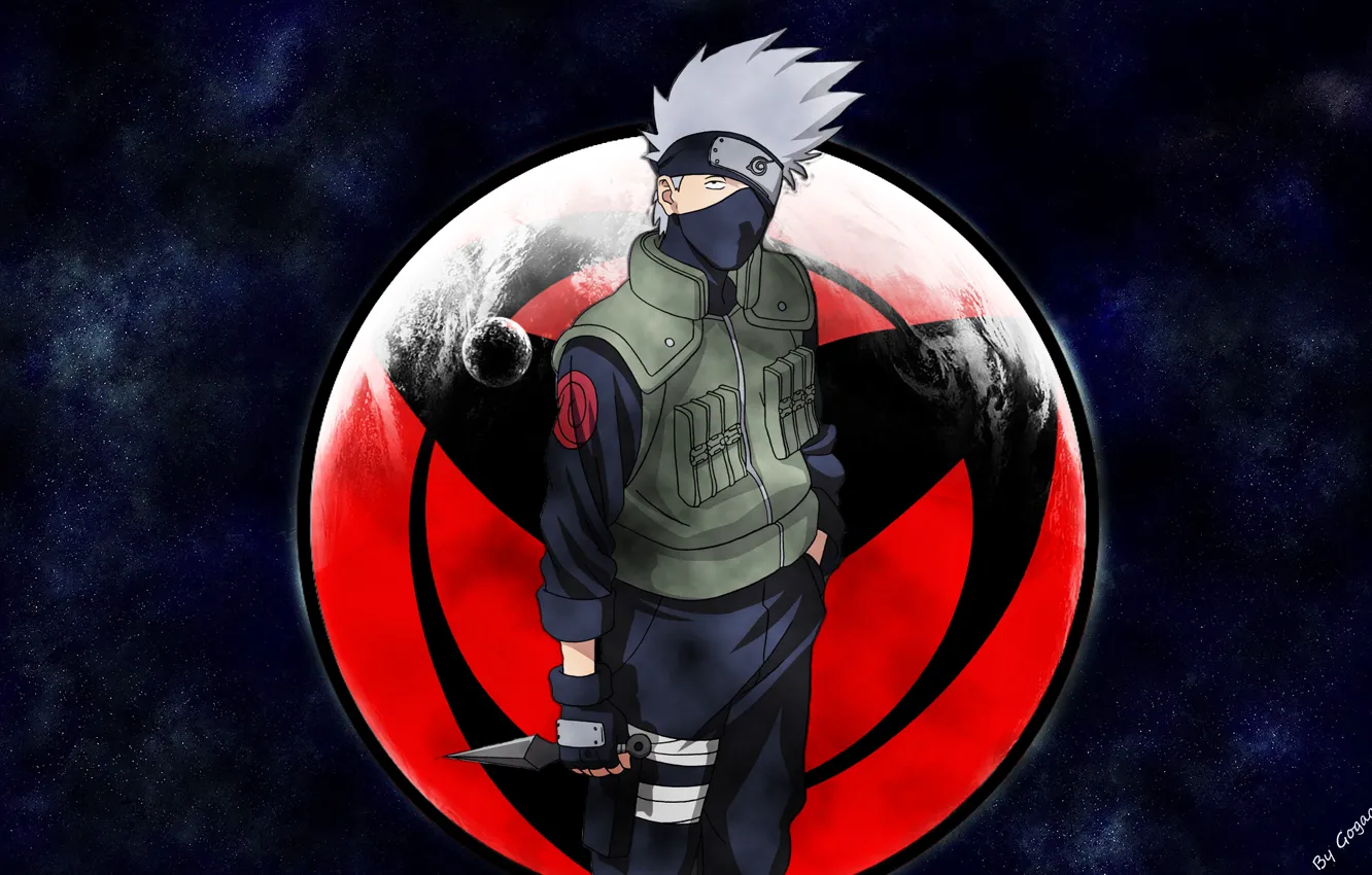 Photo wallpaper Wallpaper, anime, Sharingan, Kakashi