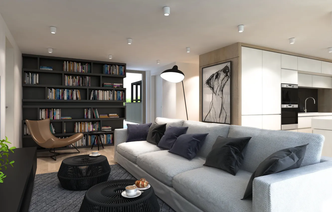 Photo wallpaper interior, apartment, living space