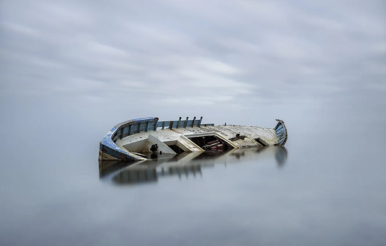 Photo wallpaper sea, background, ship