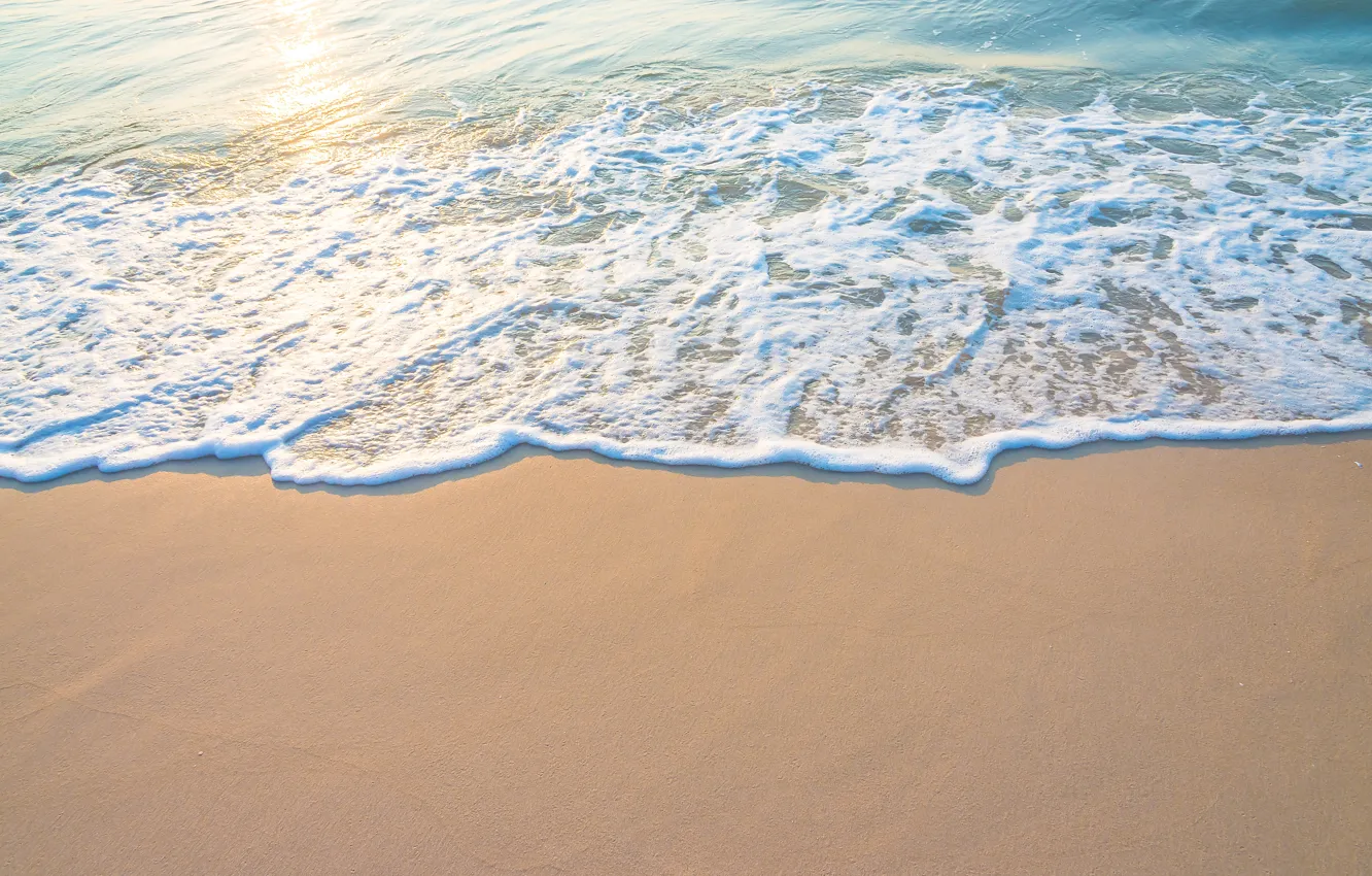 Photo wallpaper sand, sea, wave, beach, summer, shore, summer, beach