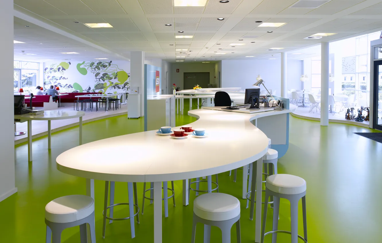 Photo wallpaper design, space, interior, office, working, interior, workplace, service