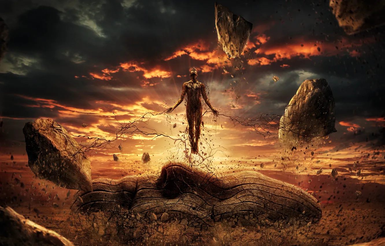 Photo wallpaper the explosion, roots, stones, head, return, the uprising, Surreal, Jupiter Rising
