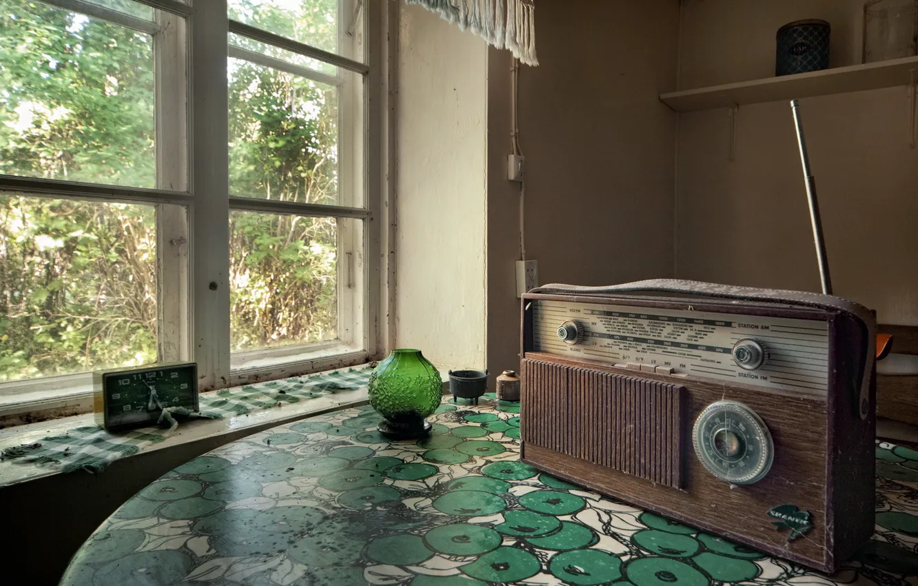 Photo wallpaper radio, window, receiver