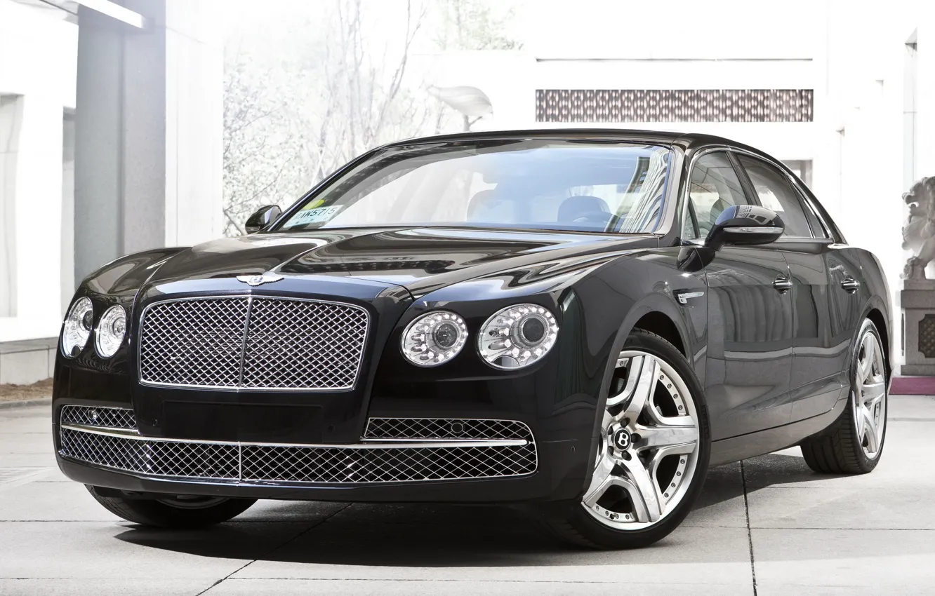 Photo wallpaper car, machine, Bentley, luxury, the front, new, 2013, Flying Spur
