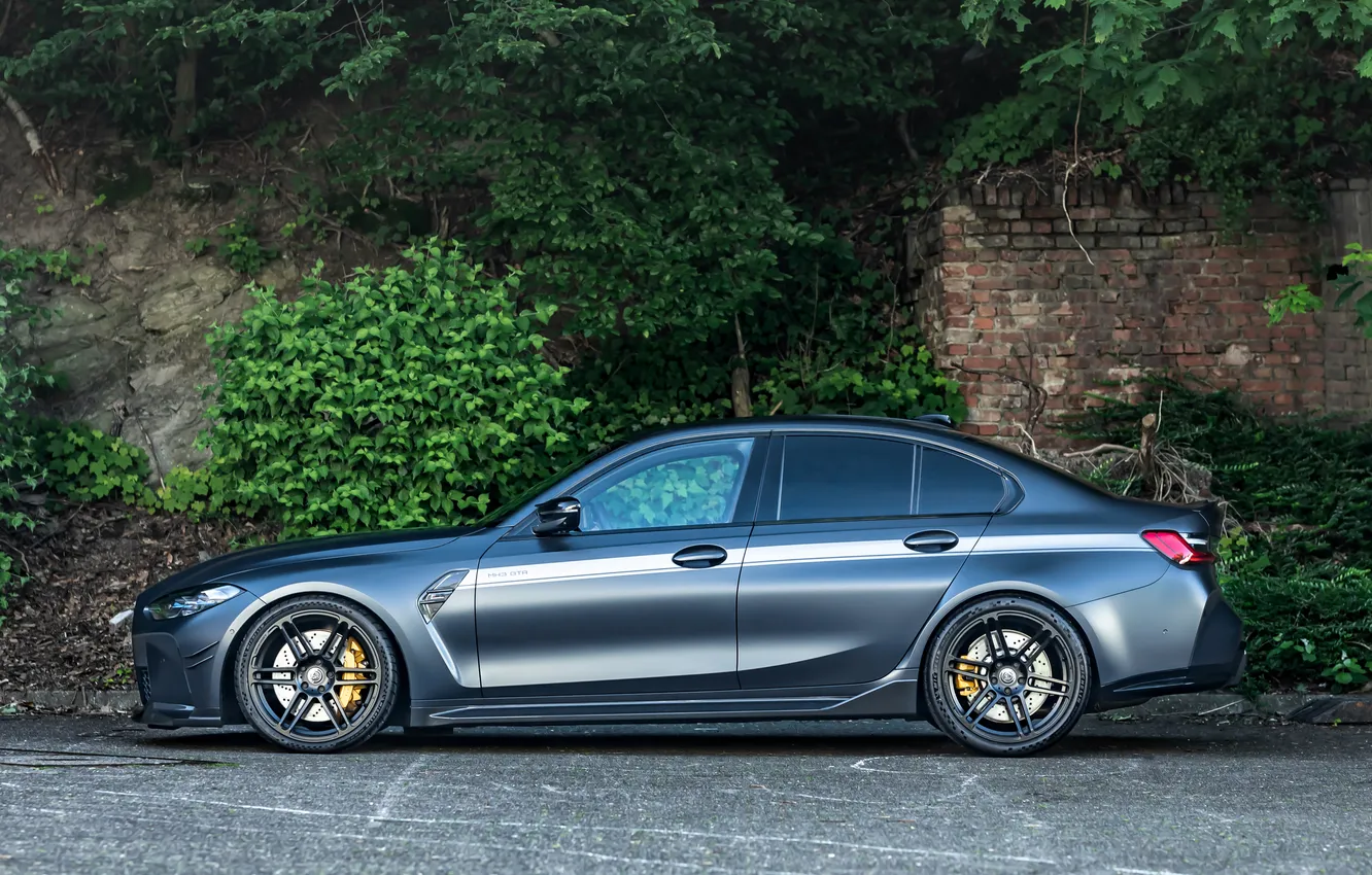 Photo wallpaper BMW, blue, Side, bmw m3, Manhart, Manhart MH3 GTR