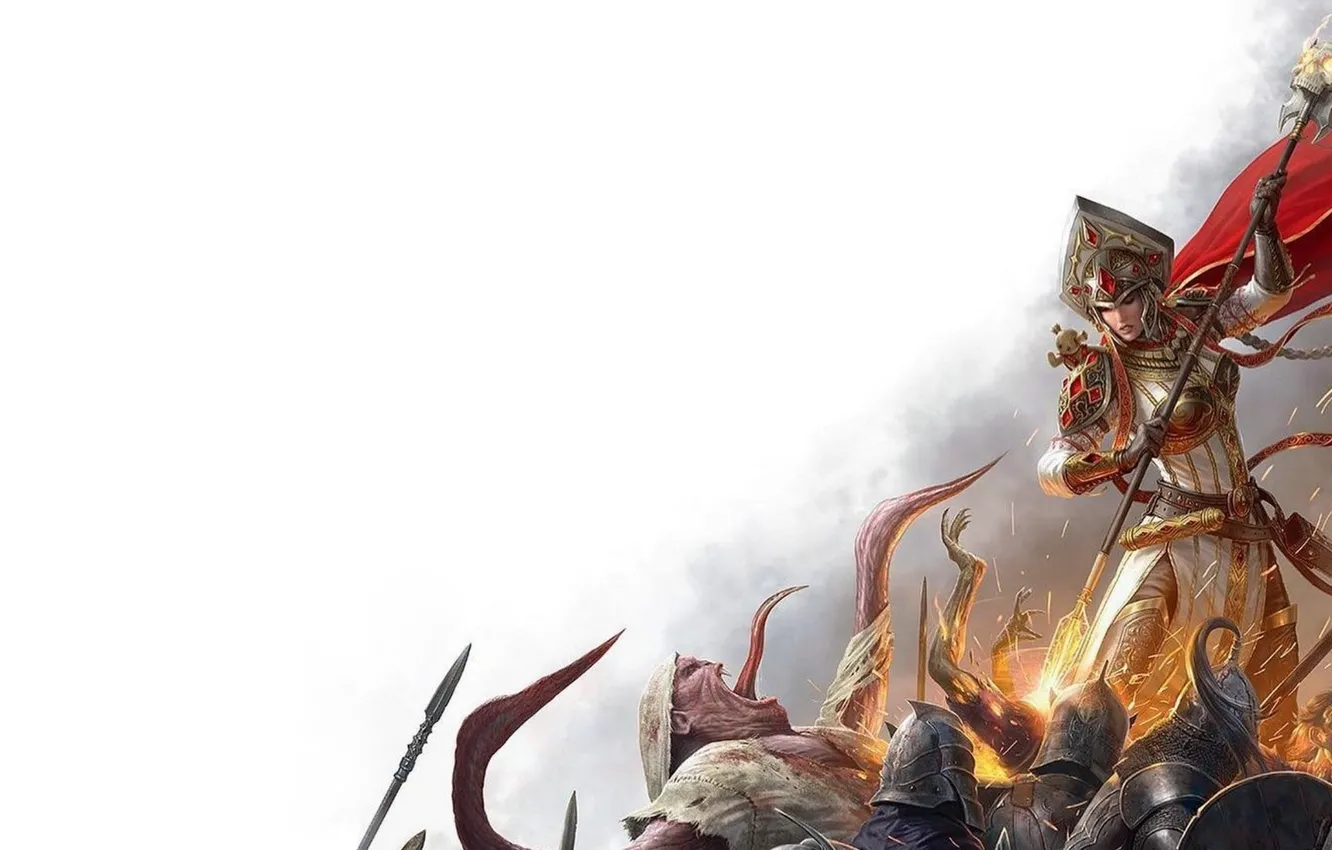 Photo wallpaper armor, spear, sorceress, kokoshnik, Roman Papsuev, Tales Of Old Russia, Vasilisa The Beautiful, Polanica