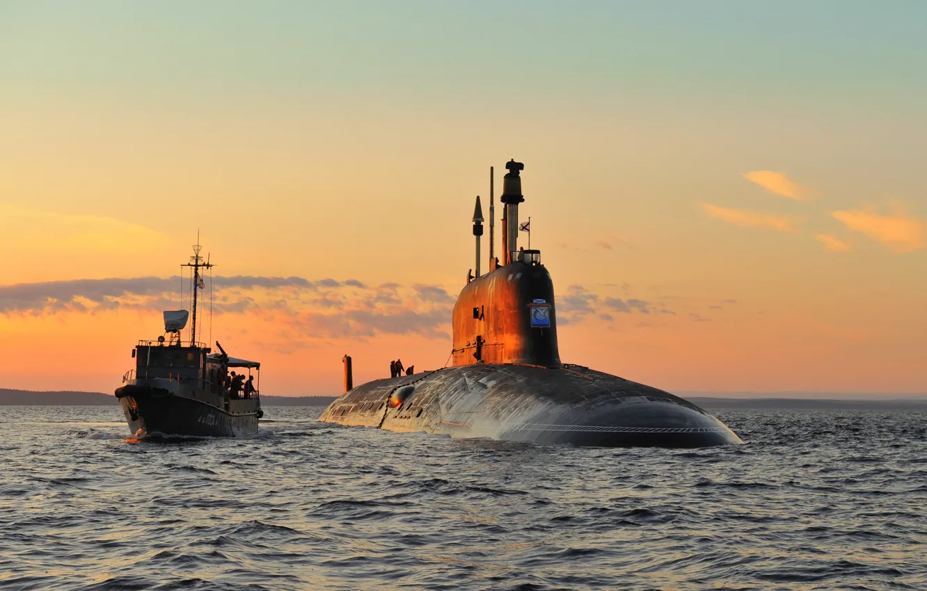 Photo wallpaper submarine, exercises, Severodvinsk, cipher Ash