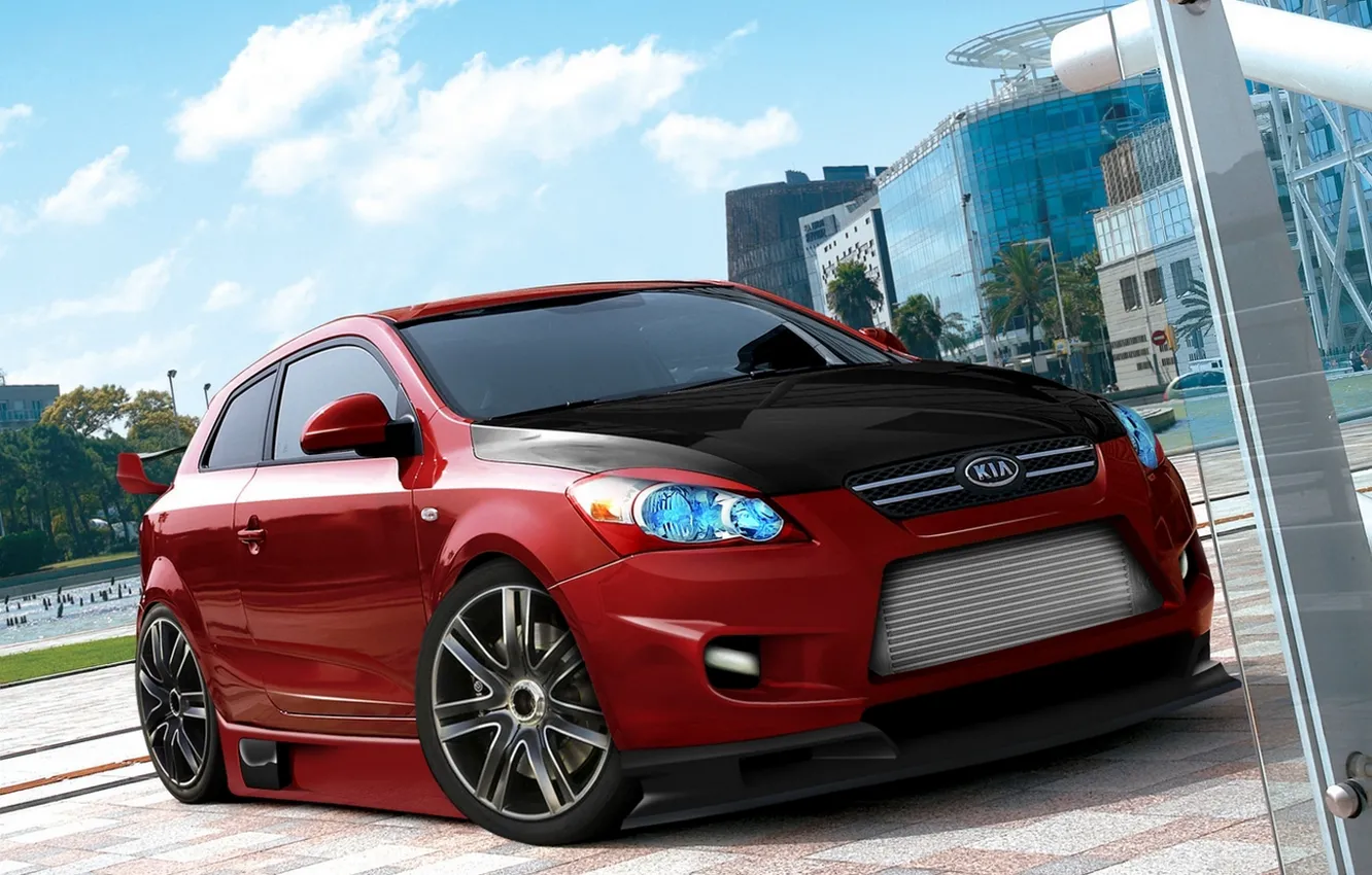 Photo wallpaper The city, Kia, Auto, KIA