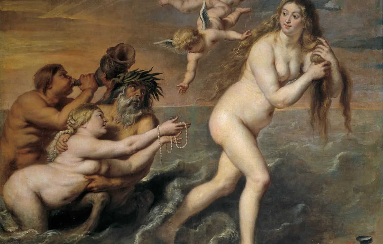 Photo wallpaper picture, The Birth Of Venus, mythology, Cornelis de Vos